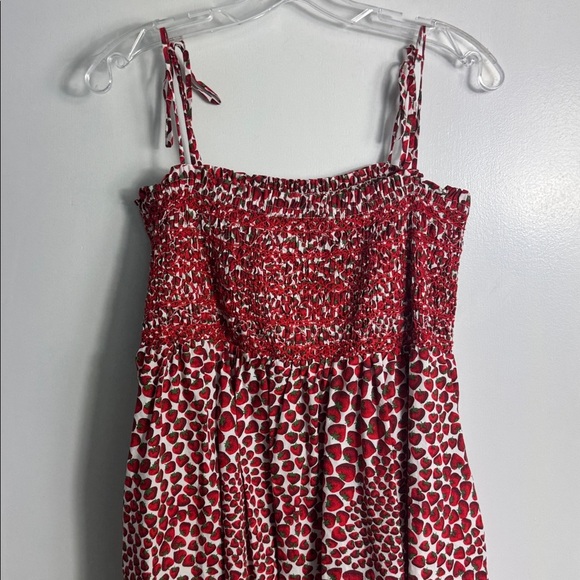 J. Crew Paloma dress in strawberry swirl cotton poplin Midi Size Medium - Picture 3 of 9